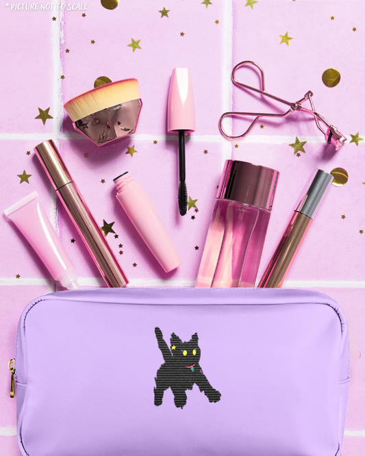 Black Cat (Embroidered Accessory Bag)