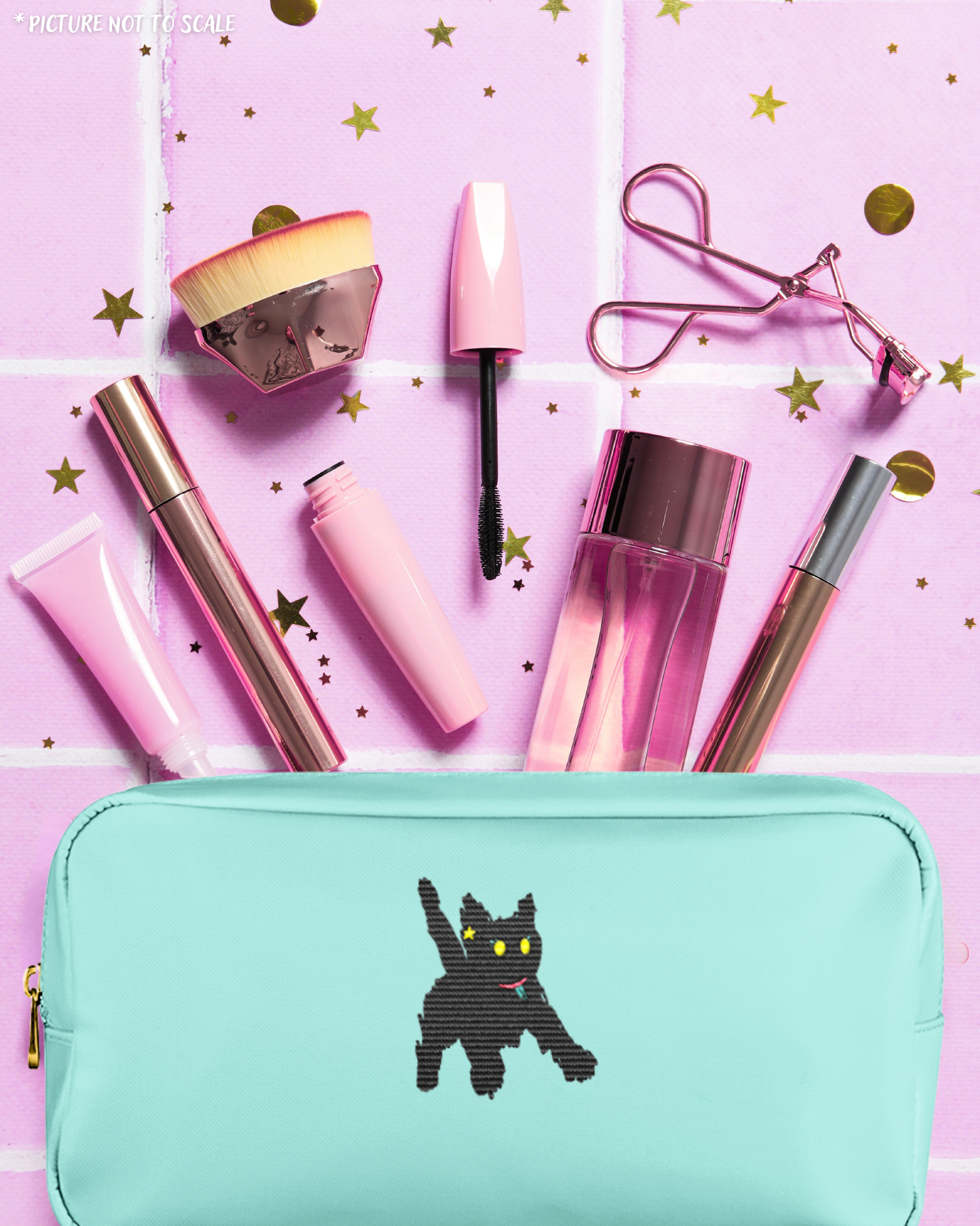 Black Cat (Embroidered Accessory Bag)