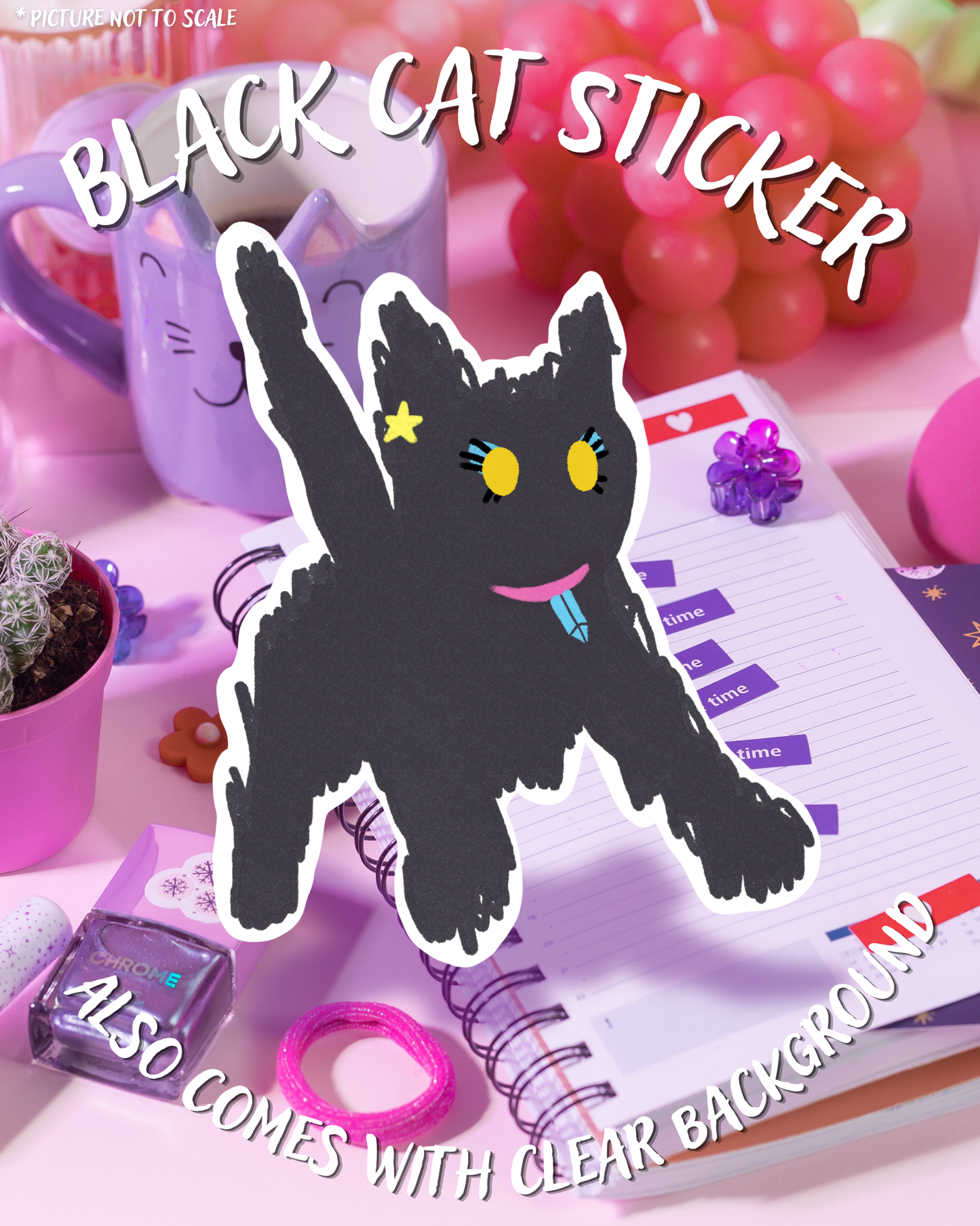 Black Cat Salem (Sticker)