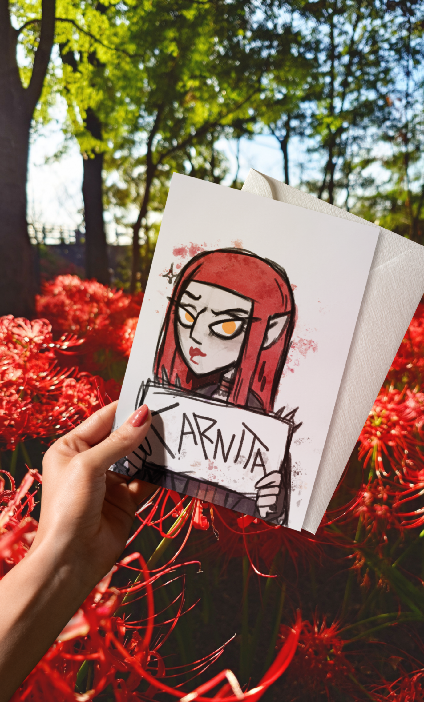 Carnita’s Greetings from Prison (Greeting Card + Envelope)