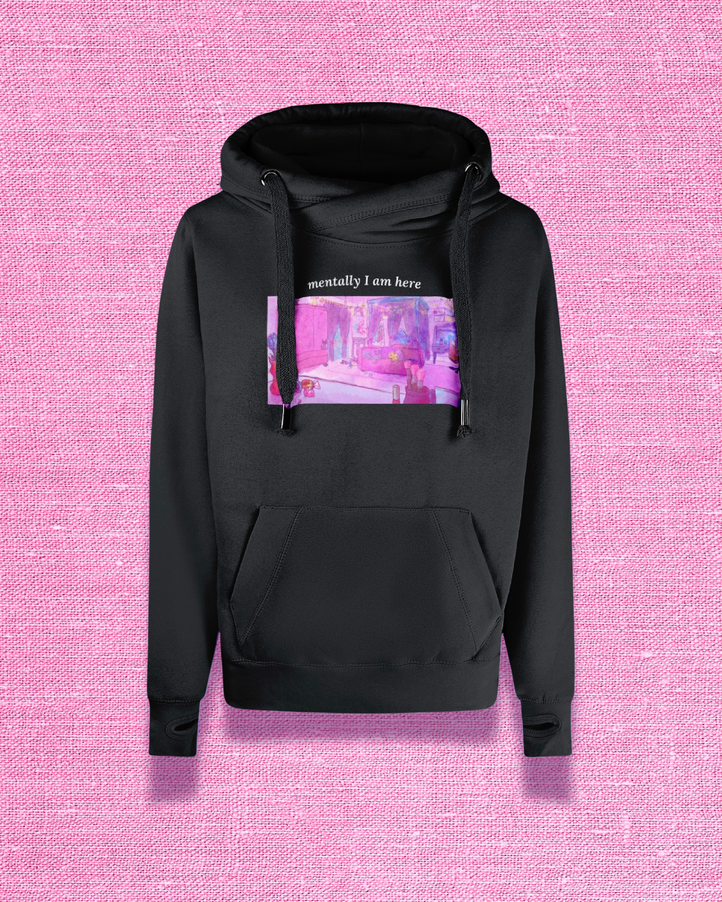 Salem's bedroom + Black cat (Comfy Hoodie)